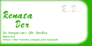 renata der business card